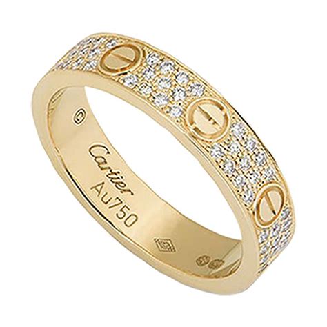 cartier love band with diamonds|cartier love interlocking ring.